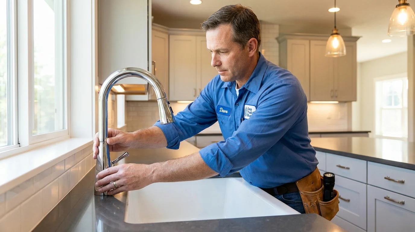 Kitchen faucet installation by Johns Plumbing LLC in Homer